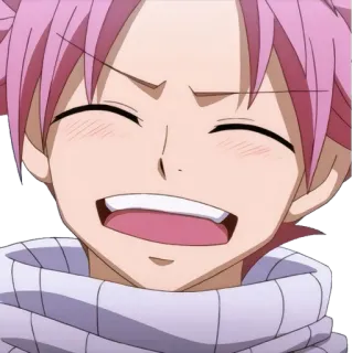 😅 8a0e0dc4 Natsu Dragneel Fairy Tail аниме, Fairy Tail, Нацу, Нацу Драгнил, улыбающийся whatsapp sticker