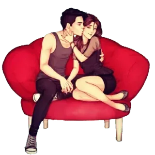 😍 496ab949 coppia, amore, bacio, romanticismo, affetto, relazione telegram sticker