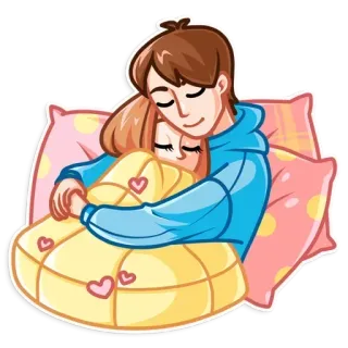 😴 96a2da58 coppia, amore, coccola, relazione, abbraccio, affetto, romanticismo telegram sticker