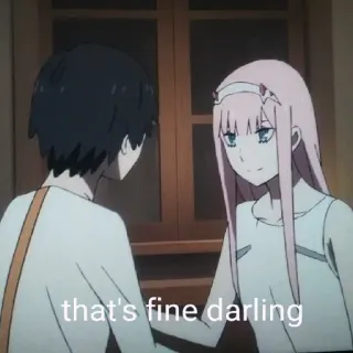 ❤️ c89955b0 Zero Two Darling in the Franxx that's fine darling Anime, Darling, Darling in the Franxx, Zero Two telegram sticker