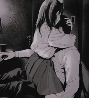 🥢 ce7a62d8 Anime, Manga, Romantis, Pasangan, Cinta, Peluk, Hubungan telegram sticker