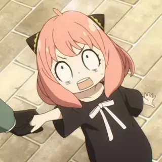 🥜 457546f9 Anya Forger Spy x Family Anime, Spy x Family, Anya Forger, Kartun, Terkejut, Anak telegram sticker