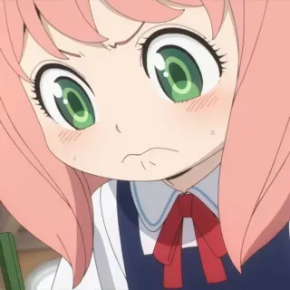 🥜 5f41d9da Anya Forger Spy x Family anime, imut, ekspresi, wajah, Spy x Family, Anya Forger, karakter telegram sticker