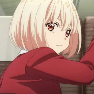 🎗 11c1e2a3 Anime, Mädchen, Charakter, blonde Haare, rote Augen whatsapp sticker