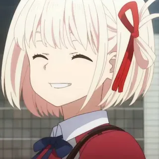 🎗 9f0d570e Anime, Mädchen, Lächeln, Süß, Cartoon, Figur whatsapp sticker