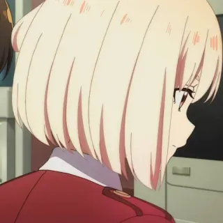 🎗 d3333070 Anime, Mädchen, Kurze Haare, Rote Uniform whatsapp sticker