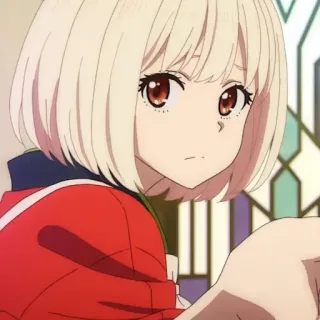 🎗 d54ba84f Anime, Mädchen, Portrait, Lycoris Recoil whatsapp sticker