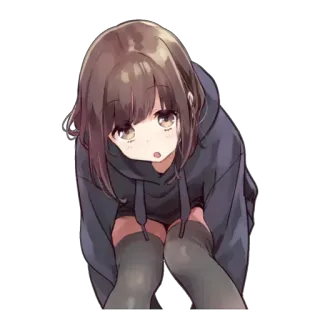 😒 0574c60f 애니메이션 소녀, 만화, 일러스트, 귀여운, 깜찍한, 만화 telegram sticker