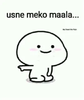 😢 8ae37a4b usne meko maala... cute, cartoon, white, minimalist, character telegram sticker