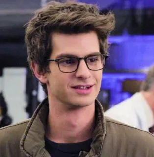 😅 9ad1569c Andrew Garfield actor, man, glasses, celebrity, portrait whatsapp sticker