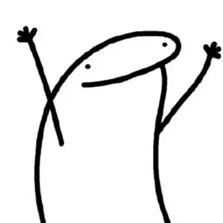 🙌 16da6085 người que, đơn giản, hoạt hình, hình vẽ, vẫy tay, nhân vật telegram sticker