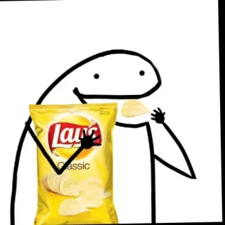 😋 2d5c4f0c Classic lays, khoai tây chiên, đồ ăn, ăn vặt, cổ điển, hoạt hình, ăn telegram sticker