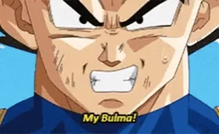 😡 945b4224 Vegeta Dragon Ball Z My Bulma! Anime, Dragon Ball Z, Vegeta, Bulma, Dibujos animados, Enojado telegram sticker