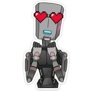 😍 bd550ca0 Roboter, Liebe, Herzen, Pixelig, Süß, Android, Zuneigung telegram sticker