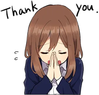 😌 470667b9 Thank you! cảm ơn, anime, phụ nữ, cô gái, xin lỗi, biết ơn telegram sticker