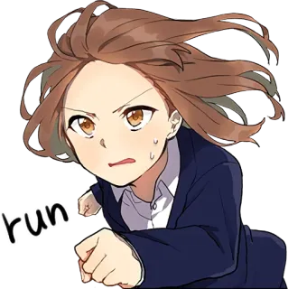 🏃‍♀️ 6d55b572 run chạy, anime, hành động, hoạt hình, khẩn cấp, trốn thoát, phụ nữ telegram sticker