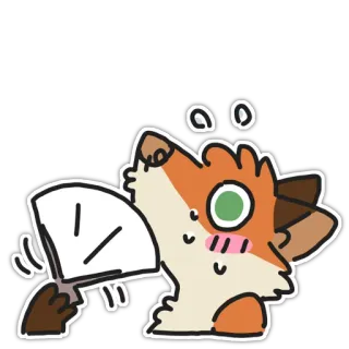 😳 a0ec58ba лиса, милый, мультик, фанат, пушистый telegram sticker