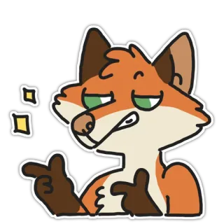 👈 e1f404f3 лиса, животное, мультфильм, милый, пушистый telegram sticker