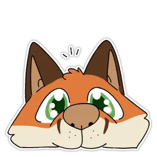 👀 ee205d05 лиса, милый, животное, мультфильм, пушистый telegram sticker