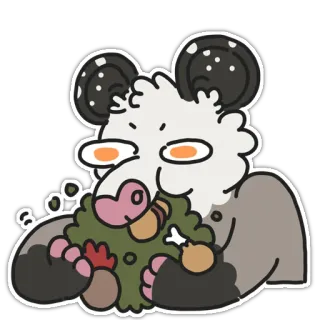 👅 50990c0f opossum, animal, cute, cartoon, wildlife, marsupial whatsapp sticker