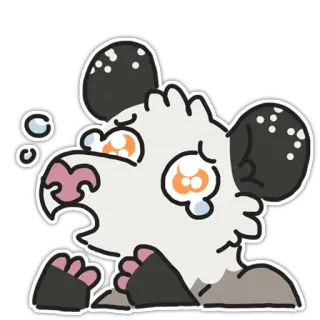 😢 e006dfc9 cartoon, animal, cute, sad, crying, distressed, bear, kawaii whatsapp sticker