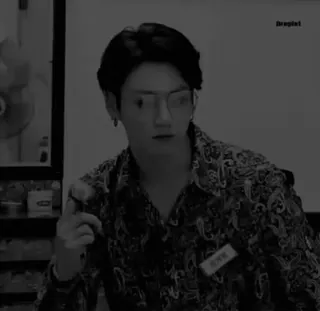 🕸 f0ee1b16 man, person, black and white, offensive gesture, middle finger, rude telegram sticker