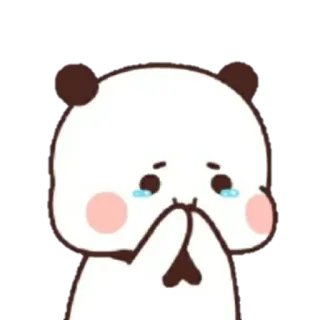 💘 cbd31d16 Panda, Triste, Pleurs, Mignon, Kawaii, Dessin animé, Émotion telegram sticker