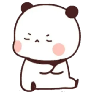 💘 e6795aef panda, mignon, kawaii, animal, autocollant, dessin animé telegram sticker