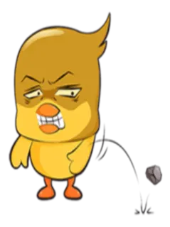 😠 b44bcc20 pájaro enfadado, dibujos animados, pato, animal, irritado telegram sticker