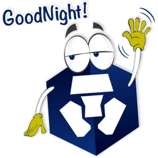 😴 a52c89f6 GoodNight! dobranoc, powitanie, kreskówka, postać, Crypto.com whatsapp sticker