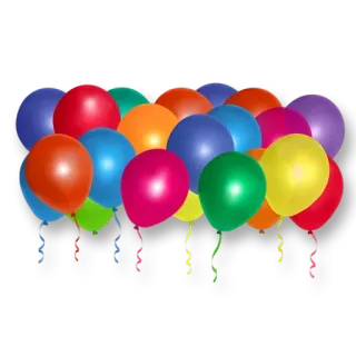 🎈 201da514 balloons, party, celebration, colorful whatsapp sticker