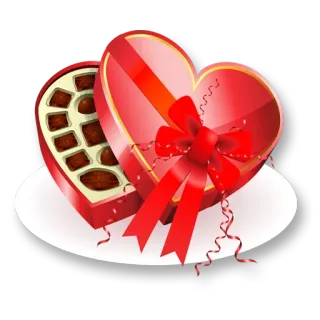 🍫 5269f510 valentine's day, candy, heart, sweets, chocolate, box, gift whatsapp sticker