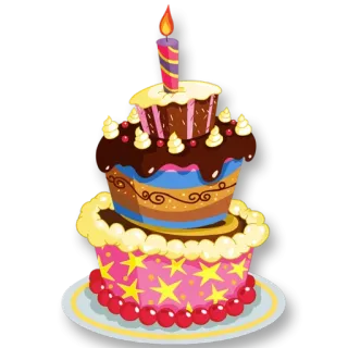 🎂 7dc817b7 cake, birthday, celebration, dessert, sweet whatsapp sticker