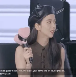 🕊 7aa02252 ant to guess the answer, shout out your name and lift your lightstick. as you can! música, pop, lightstick, juego de adivinanzas telegram sticker