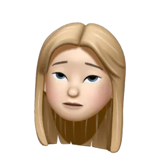 ✏️ a3b23a87 emoji, memoji, face, blonde, expression, avatar telegram sticker