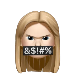 ✏️ b682889f &$!#*% emoji, censored, angry, cussing, swear words, frustration telegram sticker