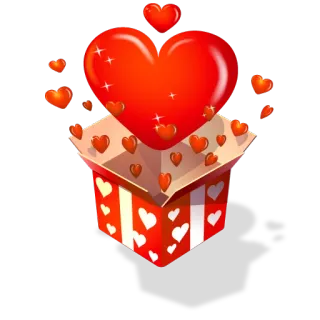 ❤ f3697497 hati, cinta, hadiah, hari Valentine, kado, kotak, romansa telegram sticker