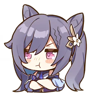 🌸 06b0e4ab Keqing Genshin Impact 刻晴, 原神, 动漫, 游戏, 角色, 贴纸 telegram sticker