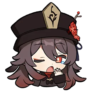 🌸 0bde203e Hu Tao Genshin Impact 胡桃, 原神, 动漫, 伤心, 哭泣, 角色 telegram sticker