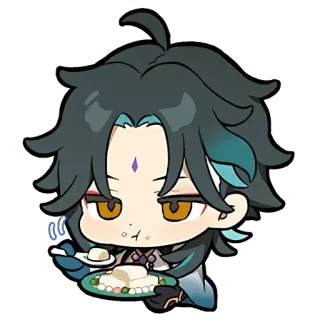 🌸 1d98fe23 Xiao Genshin Impact 动漫, Q版, 角色, 可爱, 电子游戏, 原神, 魈 telegram sticker