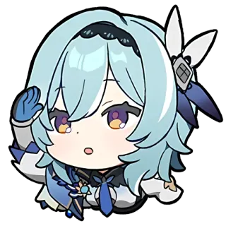 🌸 2c76e62c Eula Genshin Impact 动漫, 优菈, 原神, 贴纸, Q版, 游戏 telegram sticker