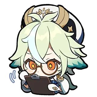 🌸 6b5cedf4 Sucrose Genshin Impact 动漫, 原神, 砂糖, Q版, 贴纸, 游戏 telegram sticker