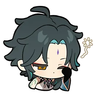 🌸 a13d9037 Xiao Genshin Impact 动漫, 游戏, 原神, 魈, Q版, 可爱 telegram sticker