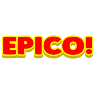 💥 5494b9d7 EPICO! épique, autocollant, exclamation, espagnol, rouge, jaune telegram sticker