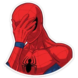 🤦‍♂️ 9a948706 Spider-Man Spider-Man, Marvel, Truyện tranh, Siêu anh hùng, Úp mặt, Ngượng ngùng telegram sticker