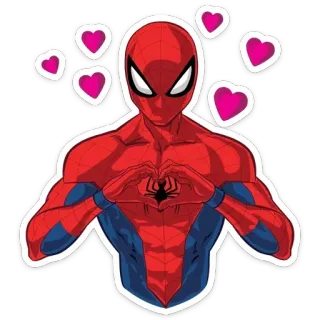 ❤ bf1e2e90 Spider-Man Spider-Man, siêu anh hùng, Marvel, tình yêu, trái tim, nhãn dán telegram sticker