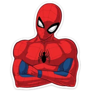 😐 f7533817 Spider-Man Người Nhện, Marvel, siêu anh hùng, truyện tranh, phim hoạt hình, đỏ và xanh lam telegram sticker