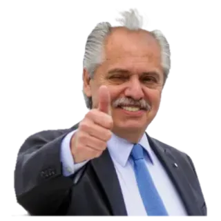 🤡 24301ac0 Alberto Fernández politician, president, Argentina, thumbs up telegram sticker