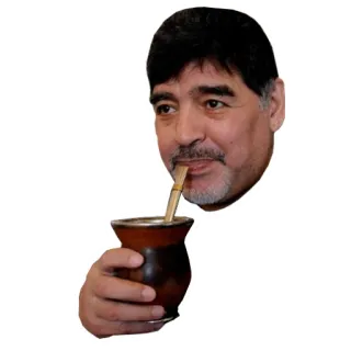 🇦🇷 7c9acb91 Diego Maradona football, soccer, drink, yerba mate, mate, beverage, sports telegram sticker