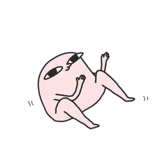 🙂 b27db006 divertente, cartoni animati, strano, rosa, personaggio, blob whatsapp sticker